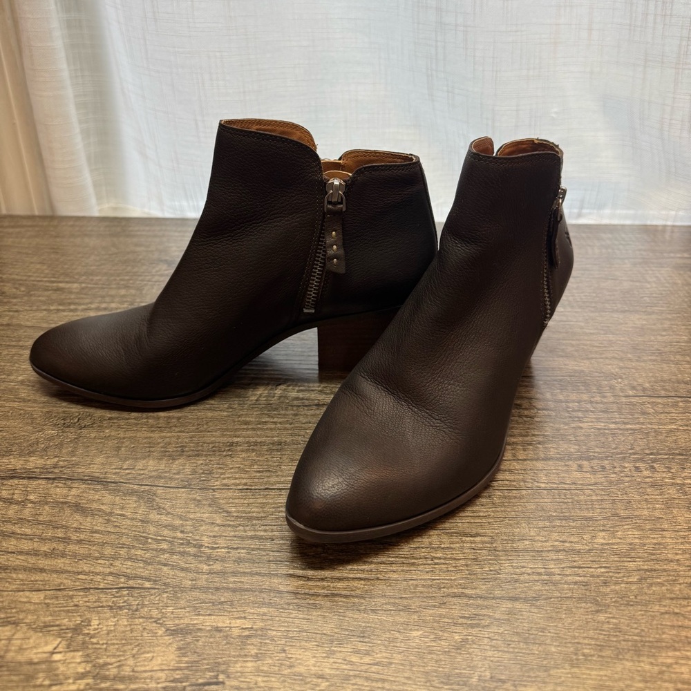 Frye Brown Leather Ankle Boots